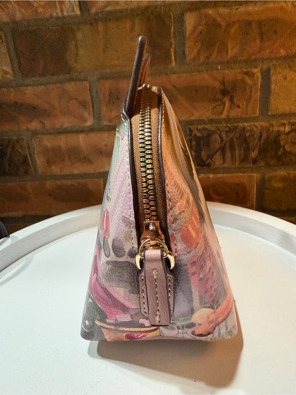 Brentano Adorable Pink Dog Print Crossbody Bag NWOT - Picture 3 of 7